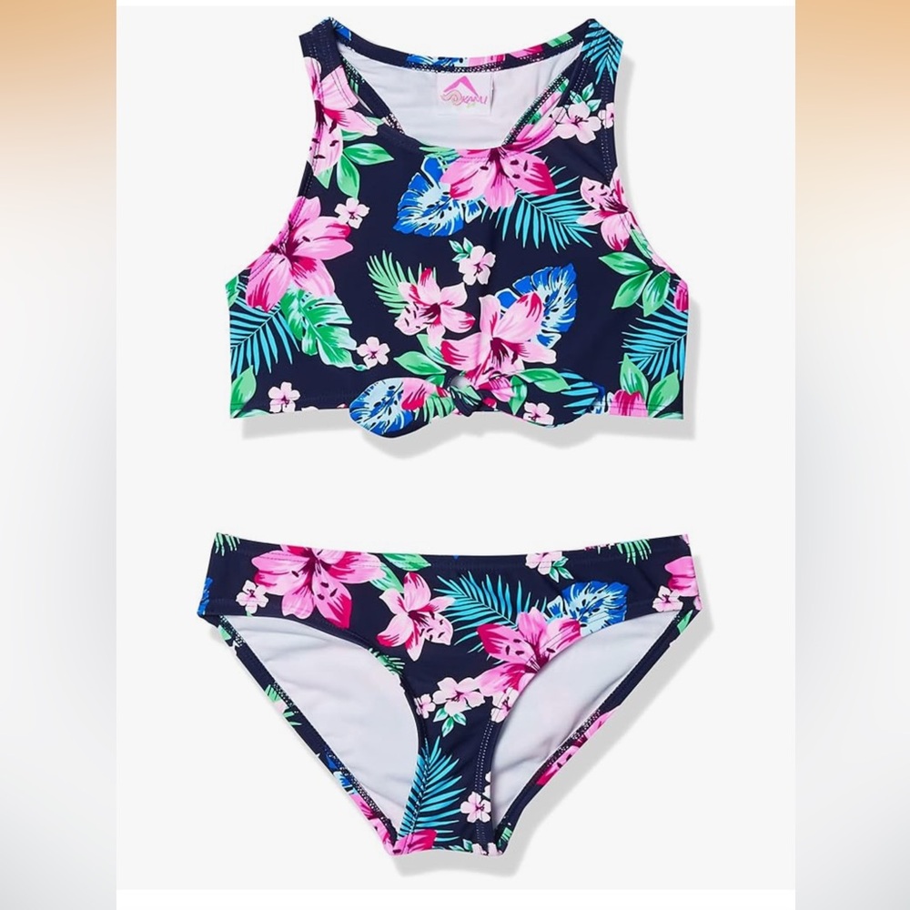 2pc Floral Kids Swimsuit